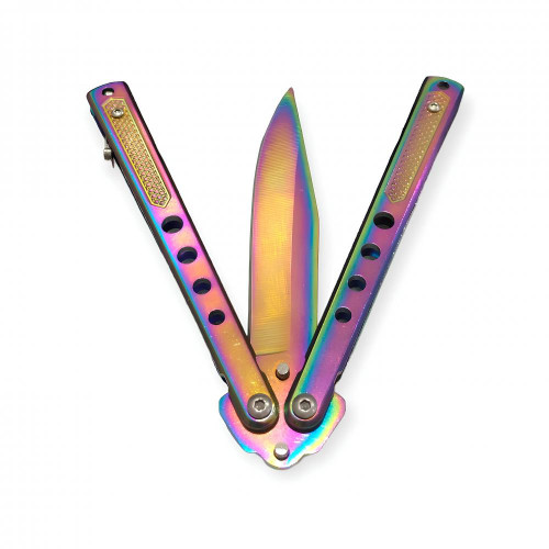 Gökkuşağı Kelebek Bıçak: Renkli ve Göz Alıcı Tasarım