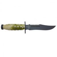 Siyah Bıçaklı Kamuflaj Saplı Komando Bıçağı - Dayanıklılık ve Gizlilik -  Özel Bıçaklar Kategorisi