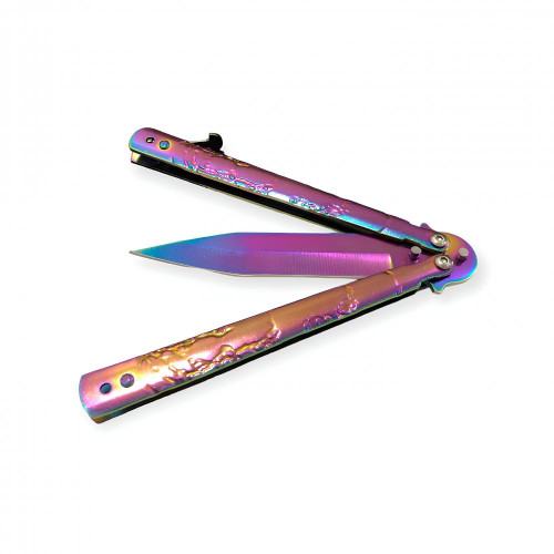 Gökkuşağı Renkli Paslanmaz Kelebek Bıçak