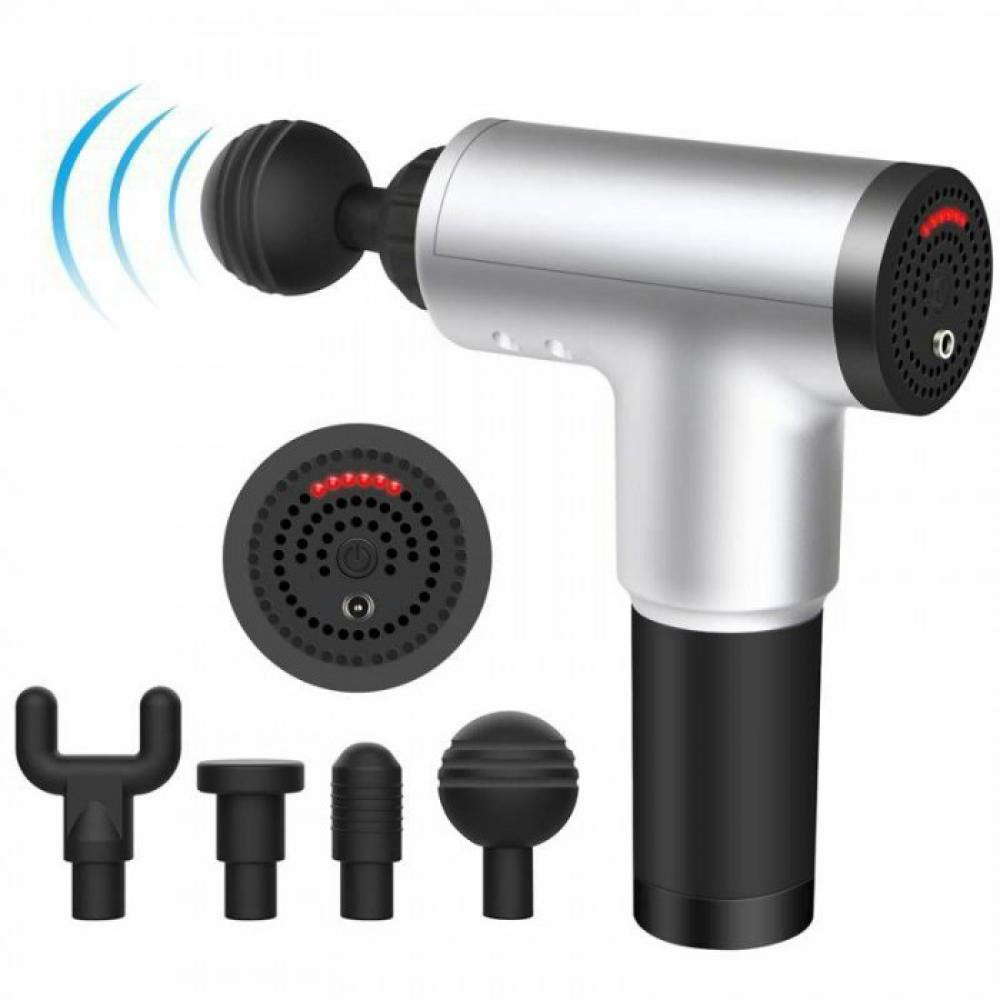 Dört Başlıklı Altı Fonksiyonlu Şarjlı Masaj Tabancası -  Masaj Aletleri Kategorisi