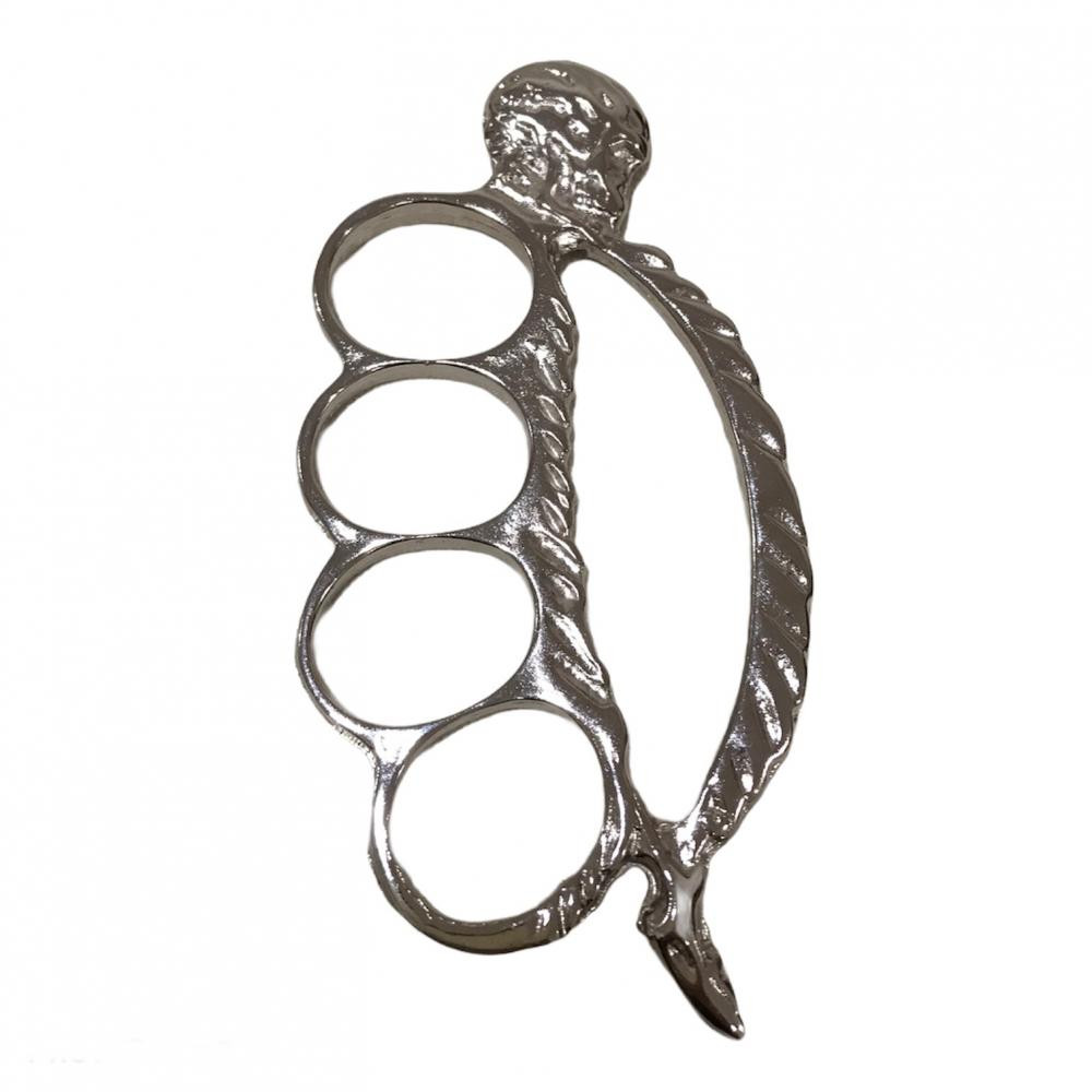 Çelik İskelet Muşta Gümüş -  Özel Tasarım Bıçaklar Kategorisi