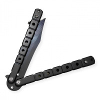 Siyah Renkli Çelik Kelebek Bıçak -  Özel Bıçaklar Kategorisi