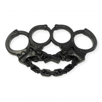 Kelepçe Ve Silah İşlemeli Siyah Muşta -  Özel Tasarım Bıçaklar Kategorisi