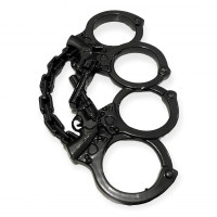 Kelepçe Ve Silah İşlemeli Siyah Muşta -  Özel Tasarım Bıçaklar Kategorisi