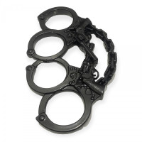 Kelepçe Ve Silah İşlemeli Siyah Muşta -  Özel Tasarım Bıçaklar Kategorisi