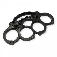 Kelepçe Ve Silah İşlemeli Siyah Muşta -  Özel Tasarım Bıçaklar Kategorisi