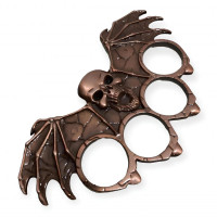 Kanatlı ve Kuru Kafa Desenli Muşta -  Özel Tasarım Bıçaklar Kategorisi