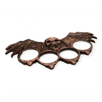 Kanatlı ve Kuru Kafa Desenli Muşta -  Özel Tasarım Bıçaklar Kategorisi