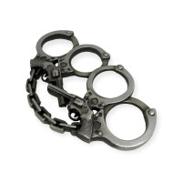 Silah Ve Kelepçe Desenli Gri Renk Muşta -  Özel Tasarım Bıçaklar Kategorisi