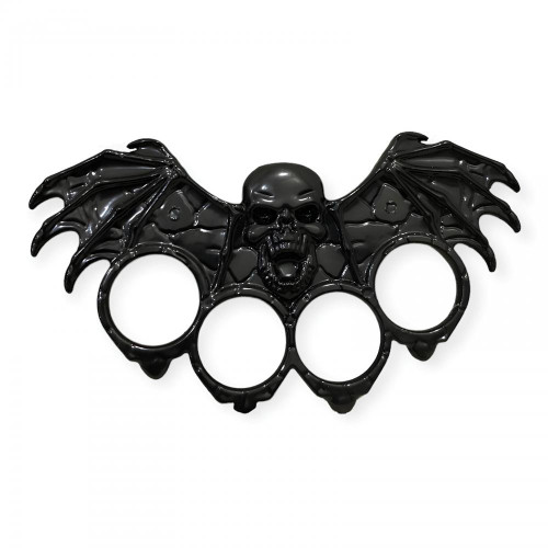 Kuru Kafa ve Kanat İşlemeli Siyah Muşta