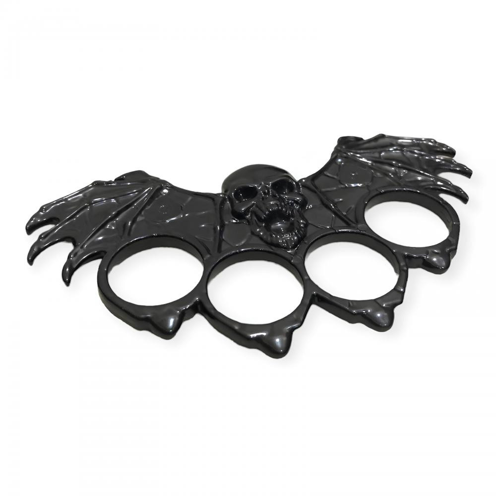 Kuru Kafa ve Kanat İşlemeli Siyah Muşta -  Özel Tasarım Bıçaklar Kategorisi