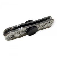 Kuru Kafa Desenli Gümüş Renkli Stres Çarkı Bıçak -  Özel Bıçaklar Kategorisi