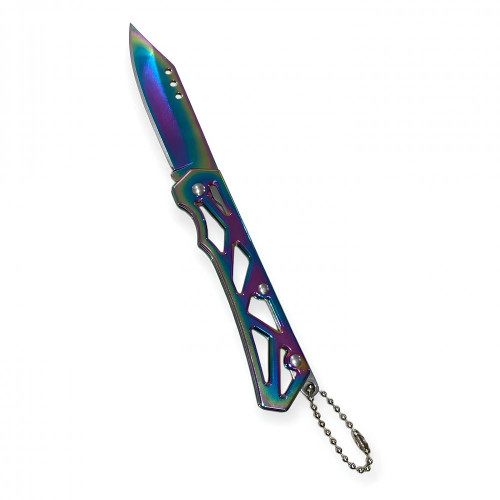 Komple Çelik Gökkuşağı Rengi Alaska Çakı