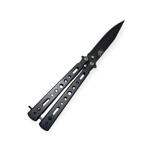 Komple Metal Küçük Boy Siyah Kelebek Bıçak