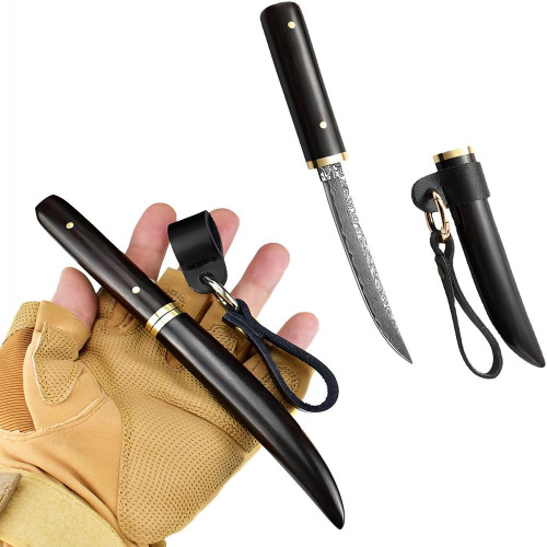 Şam Çeliği Ağaç Saplı Damascus Bıçak