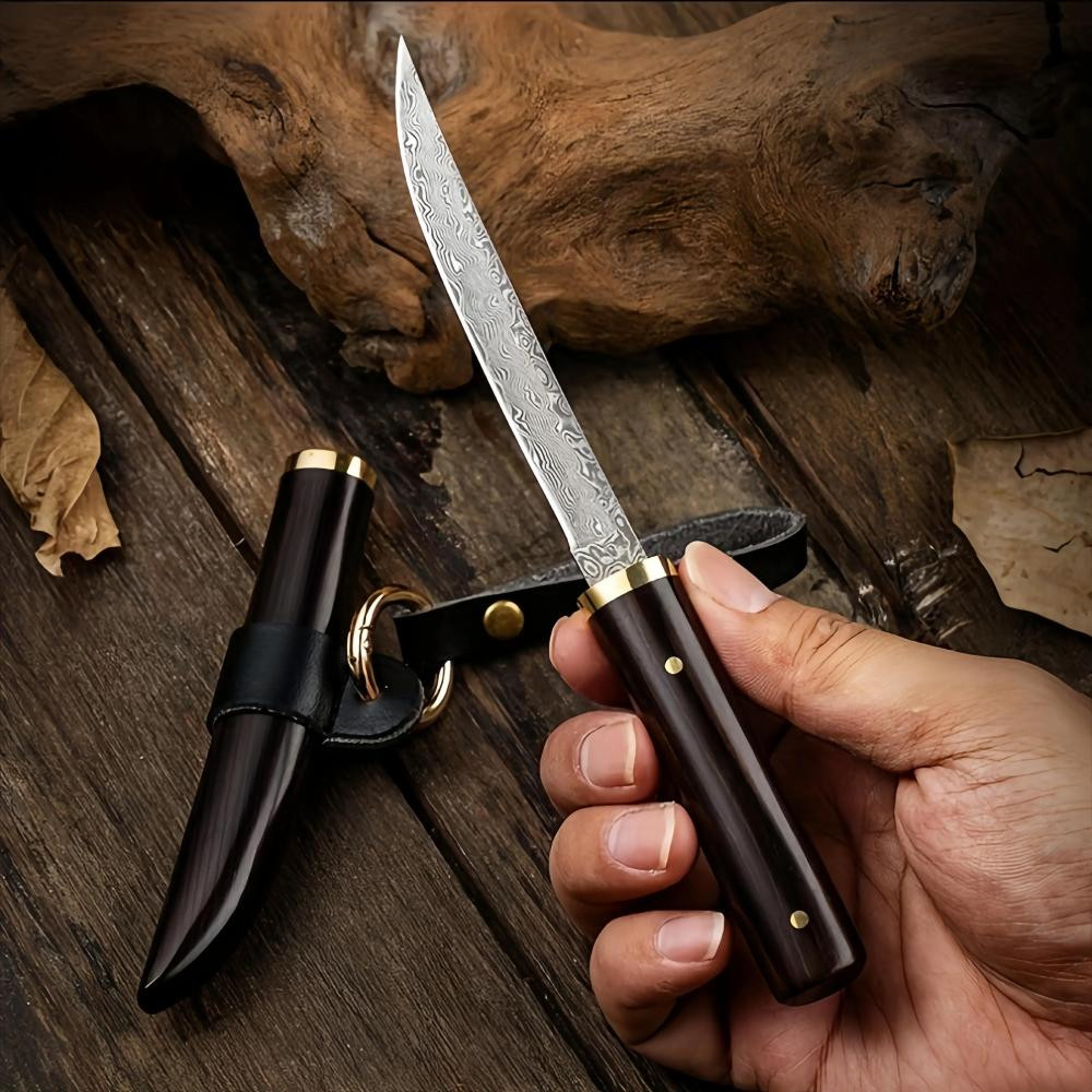 Şam Çeliği Ağaç Saplı Damascus Bıçak -  Özel Bıçaklar Kategorisi