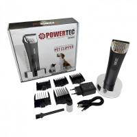 Powertec TR-9100 şarjlı kedi köpek tıraş makinesi ön görünüm