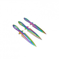 Rainbow Ronin Fırlatma Bıçakları Seti (3 lü) -  Özel Bıçaklar Kategorisi