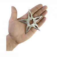 gümüş ninja yıldızı shuriken seti yan açı