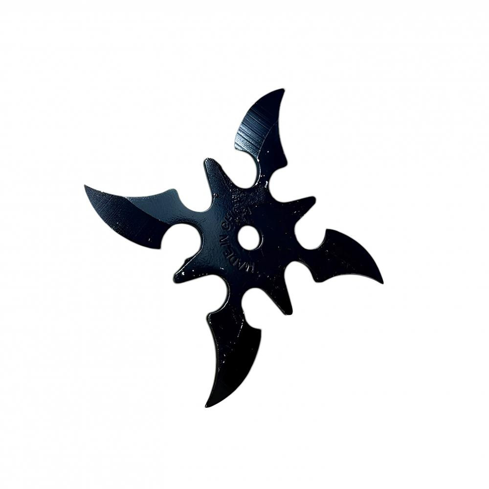 siyah ninja yıldızı shuriken seti yan açı