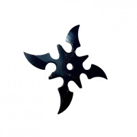 siyah ninja yıldızı shuriken seti yan açı